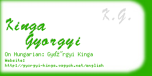 kinga gyorgyi business card